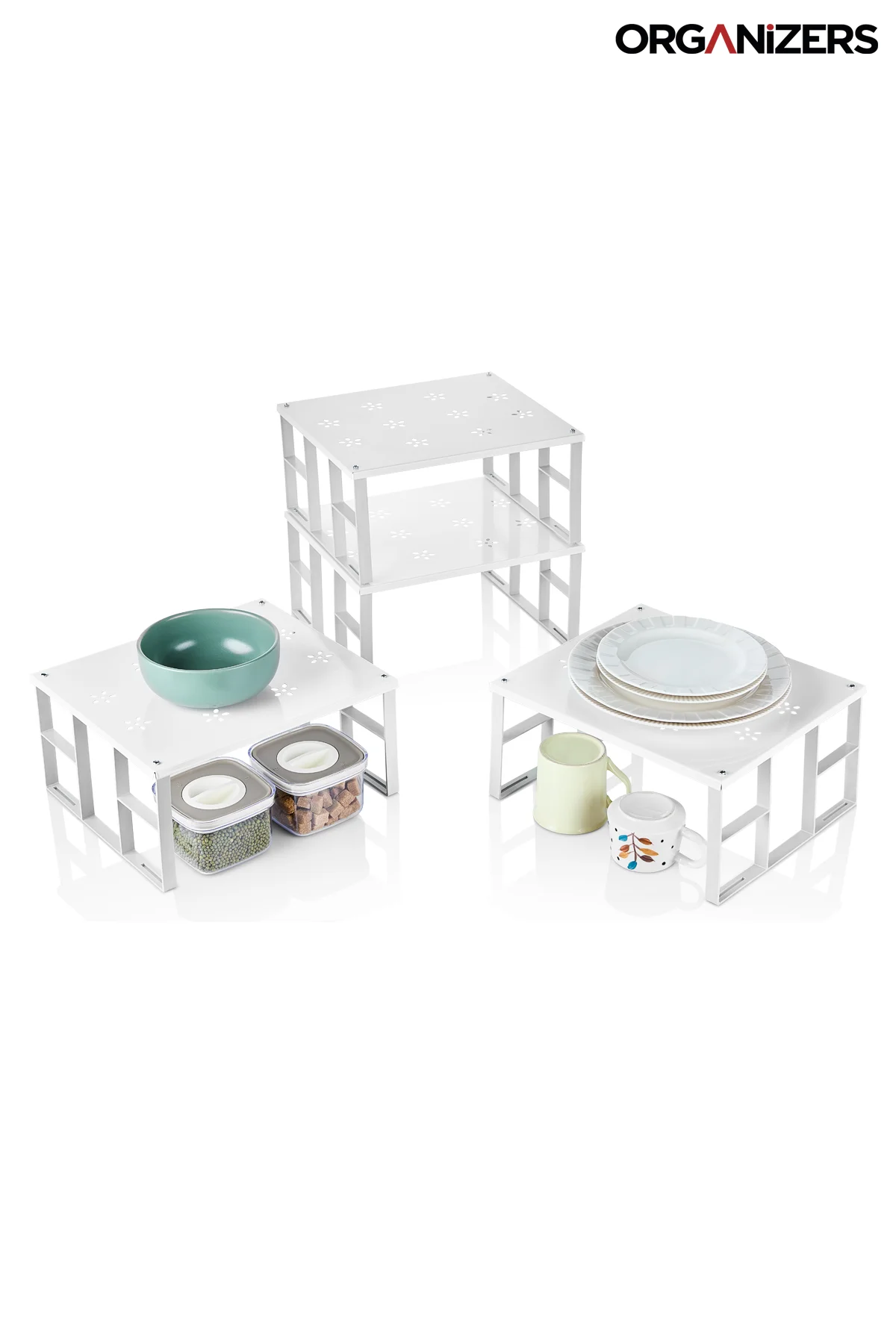 ORGANİZERS FLOWERS DOLAP İÇİ RAF DÜZENLEYİCİ – 4’lü