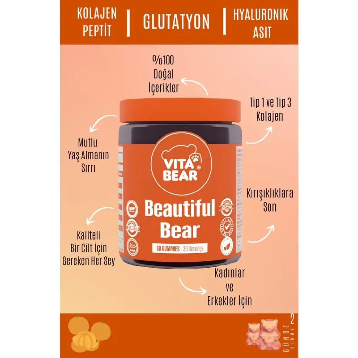 Vita Bear Beautiful Bear Gummy 60\’lı