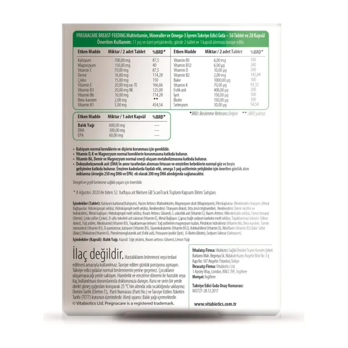 Pregnacare Breast-Feeding 56 Tablet 28 Kapsül