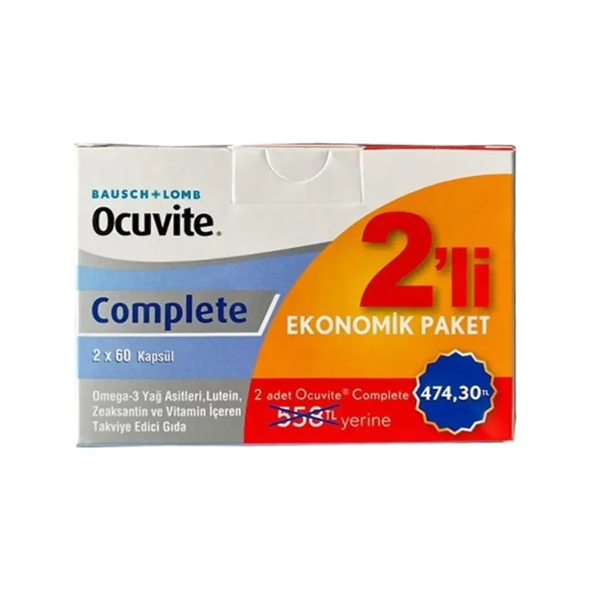 Ocuvite Complete 60 Kapsül – İkili Fırsat Paketi
