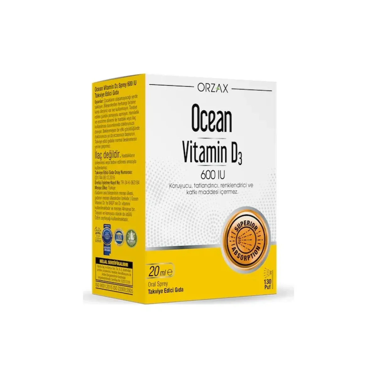 Ocean Vitamin D3 600 IU Oral Sprey 20 ml