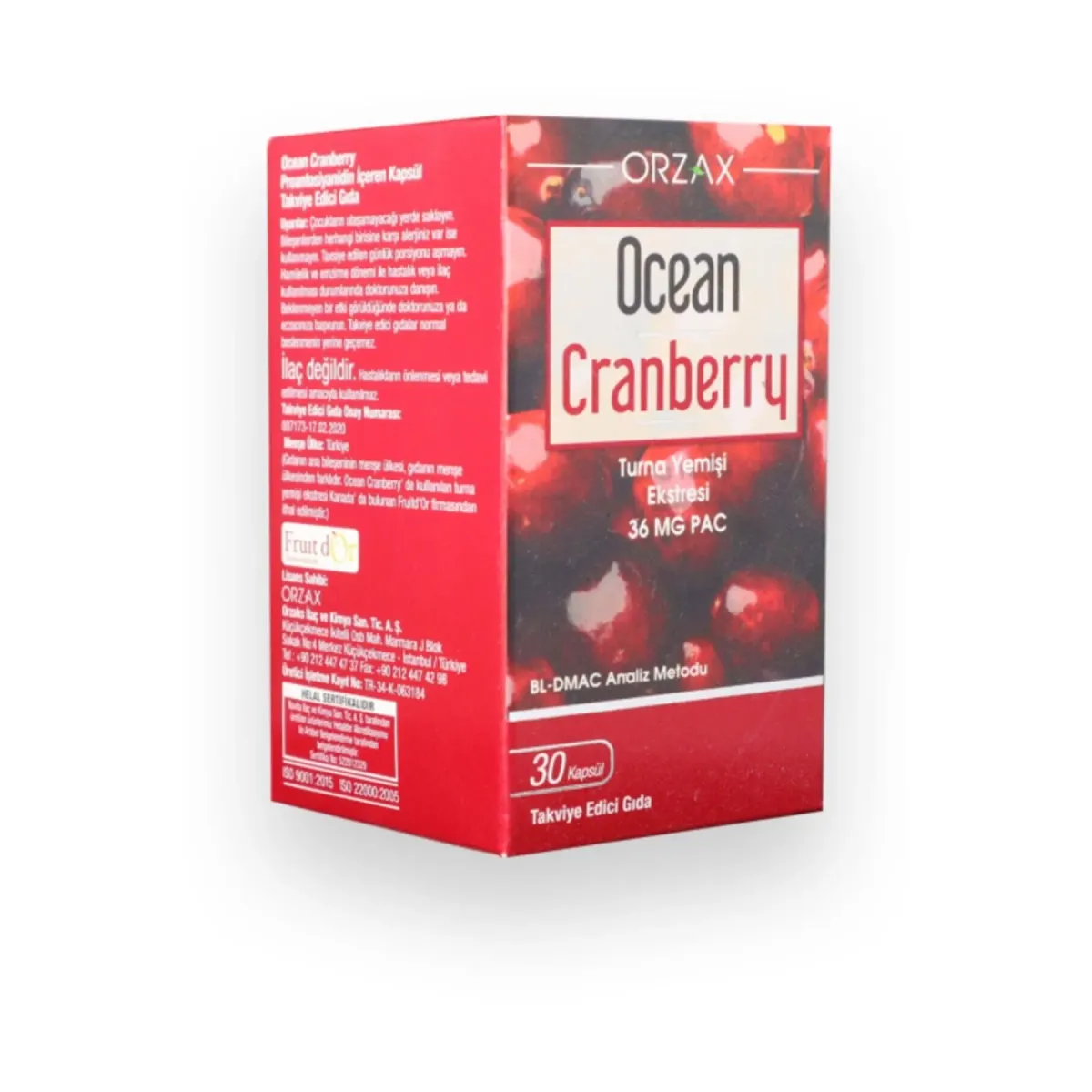 Ocean Cranberry Turna Yemişi Ekstresi 36 mg Pac 30 Kapsül